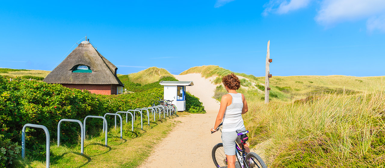 Dünen Landschaft ideal für Fahrradtouren